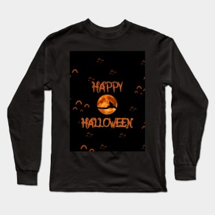 Happy halloween cat design Long Sleeve T-Shirt